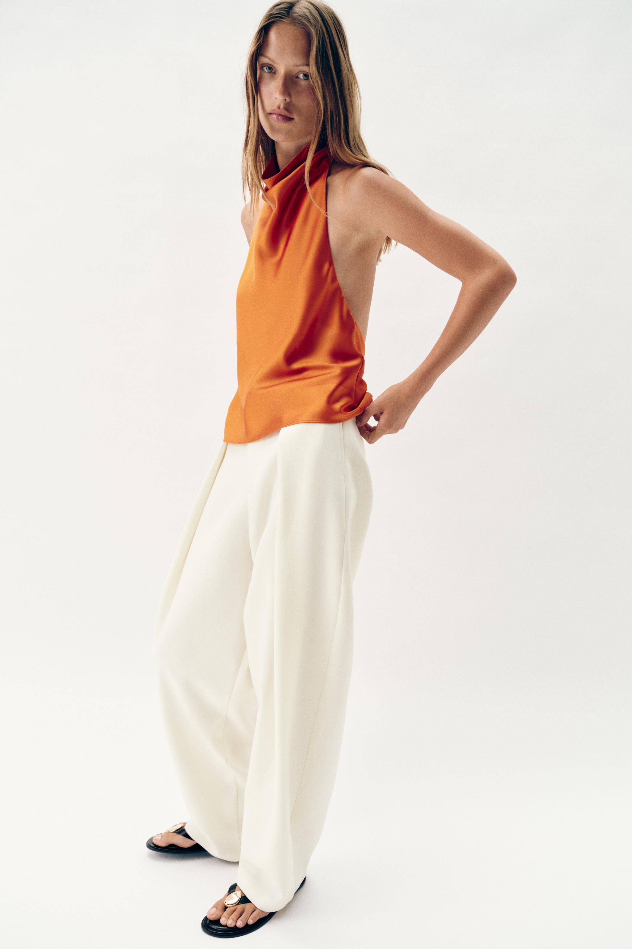 TOP HALTER SATINÉ